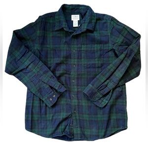 LL BEAN BLACKWATCH FLANNEL MENS Medium